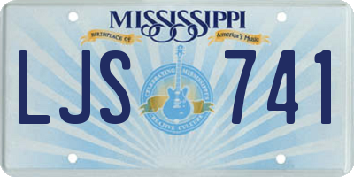 MS license plate LJS741