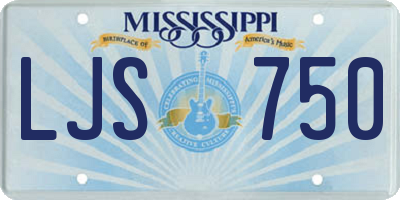 MS license plate LJS750