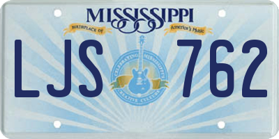 MS license plate LJS762