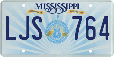 MS license plate LJS764
