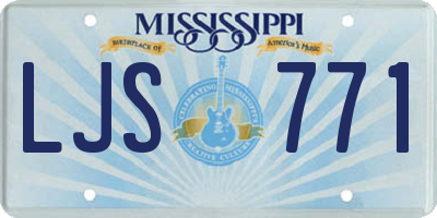 MS license plate LJS771