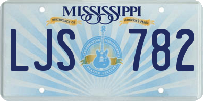 MS license plate LJS782