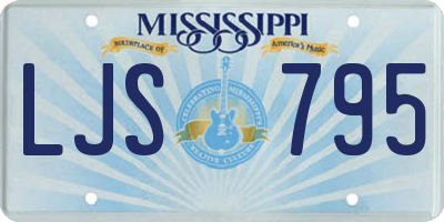 MS license plate LJS795