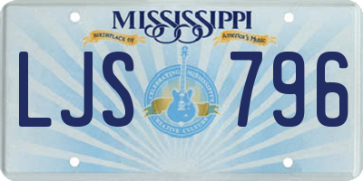 MS license plate LJS796