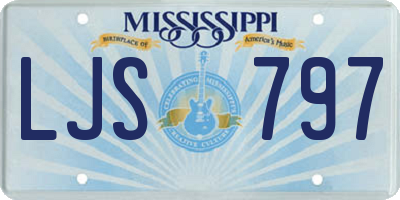 MS license plate LJS797