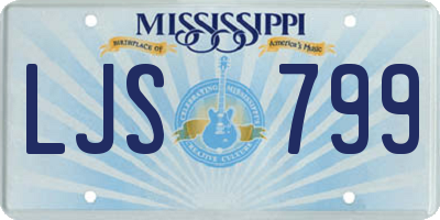 MS license plate LJS799