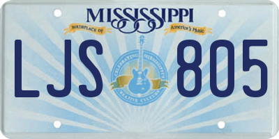 MS license plate LJS805
