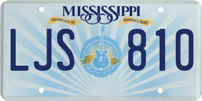 MS license plate LJS810