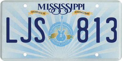 MS license plate LJS813
