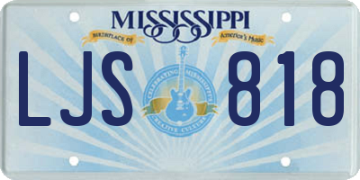 MS license plate LJS818