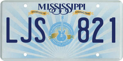 MS license plate LJS821