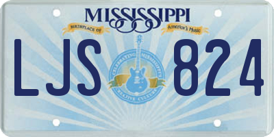 MS license plate LJS824