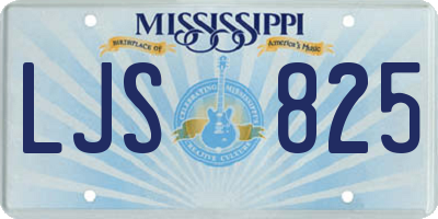 MS license plate LJS825