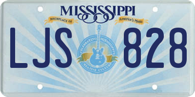 MS license plate LJS828