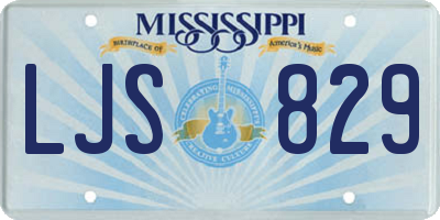 MS license plate LJS829