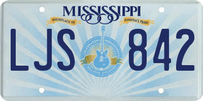 MS license plate LJS842