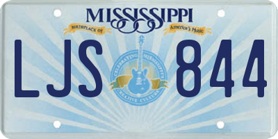 MS license plate LJS844