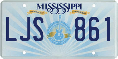 MS license plate LJS861