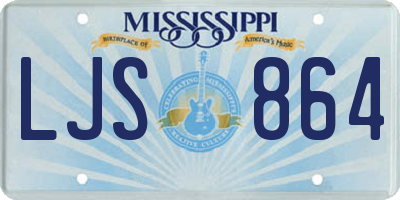 MS license plate LJS864