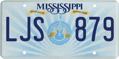 MS license plate LJS879