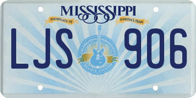 MS license plate LJS906