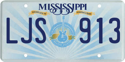 MS license plate LJS913