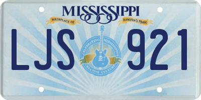 MS license plate LJS921