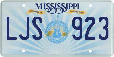 MS license plate LJS923