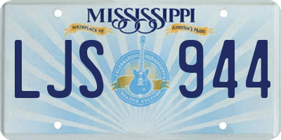MS license plate LJS944