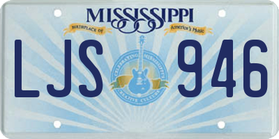 MS license plate LJS946
