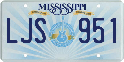 MS license plate LJS951