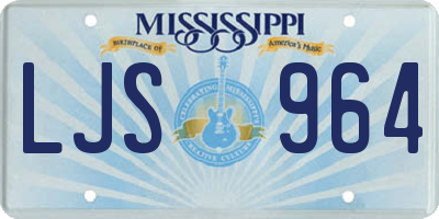 MS license plate LJS964