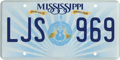 MS license plate LJS969