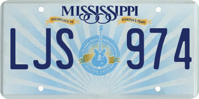 MS license plate LJS974