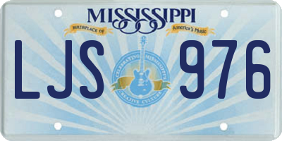 MS license plate LJS976