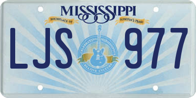 MS license plate LJS977