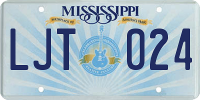 MS license plate LJT024