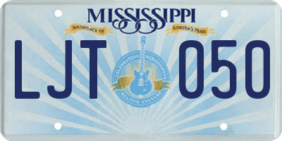 MS license plate LJT050