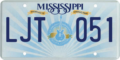 MS license plate LJT051