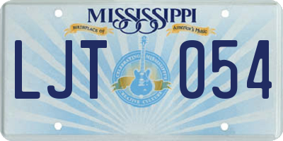 MS license plate LJT054
