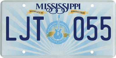 MS license plate LJT055