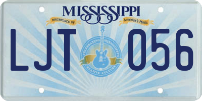 MS license plate LJT056