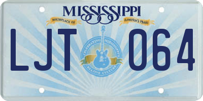 MS license plate LJT064