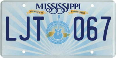 MS license plate LJT067