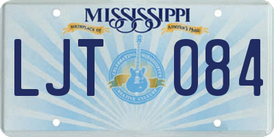 MS license plate LJT084