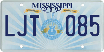 MS license plate LJT085