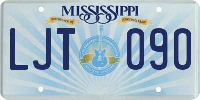 MS license plate LJT090