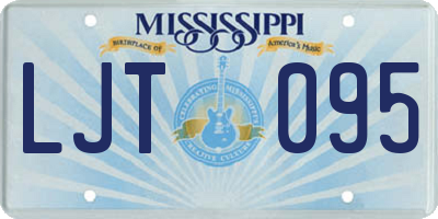 MS license plate LJT095