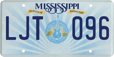 MS license plate LJT096