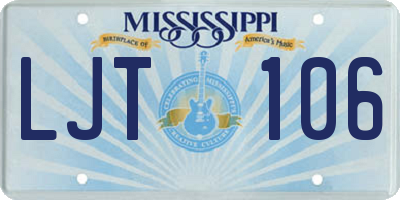MS license plate LJT106